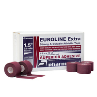 Тейп спортивный EUROLINE Extra бордовый